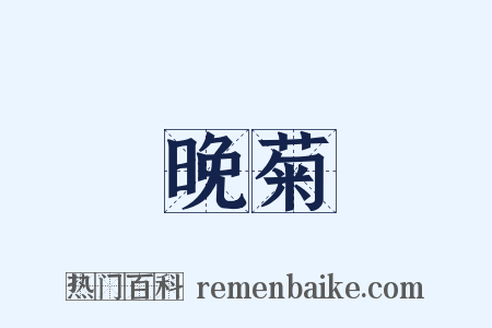晚菊是什么意思的图片